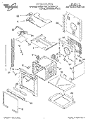 OVEN Diagram and Parts List for RBS307PDQ1  Whirlpool Wall Oven