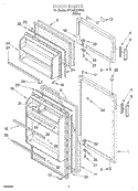 DOOR Diagram and Parts List for ST14CKXHW00  Whirlpool Refrigerator