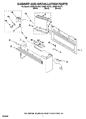 CABINET AND INSTALLATION PARTS Diagram and Parts List for KHMS155LWH1  KitchenAid Microwave