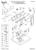 TOP AND CONSOLE, LIT/OPTIONAL Diagram and Parts List for LGT7646EQ3  Whirlpool Dryer