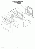 OVEN DOOR PARTS Diagram and Parts List for IBS330PVM00  Whirlpool Wall Oven