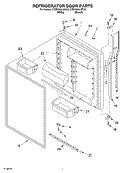 REFRIGERATOR DOOR Diagram and Parts List for KTRP19KLWH00  KitchenAid Refrigerator