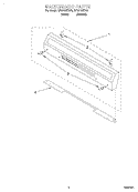 BACKGUARD Diagram and Parts List for SF3010EEW3  Whirlpool Range