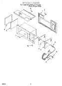 INTERIOR Diagram and Parts List for MH9115XEQ0  Whirlpool Microwave
