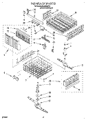 DISHRACK, LIT/OPTIONAL Diagram and Parts List for DU9700XY2  Whirlpool Dishwasher