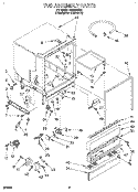 TUB ASSEMBLY Diagram and Parts List for DU8560XX0  Whirlpool Dishwasher