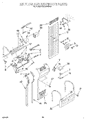 AIR FLOW AND RESERVOIR Diagram and Parts List for KSSS42QDX03  KitchenAid Refrigerator
