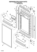 REFRIGERATOR DOOR PARTS Diagram and Parts List for KBRO36FMX02  KitchenAid Refrigerator