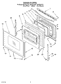 DOOR PARTS Diagram and Parts List for GR460LXLP1  Whirlpool Range