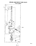 BRAKE AND DRIVE TUBE Diagram and Parts List for LA6300XPW5  Whirlpool Washer