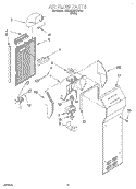 AIR FLOW Diagram and Parts List for 6ED22ZRXDW00  Whirlpool Refrigerator