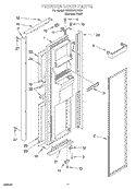FREEZER DOOR Diagram and Parts List for 7GD25SFXHS00  Whirlpool Refrigerator