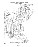 CONTROLS AND REAR PANEL Diagram and Parts List for LA5530XPW5  Whirlpool Washer