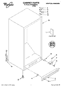 CABINET, LITERATURE Diagram and Parts List for EV200NXKQ00  Whirlpool Freezer