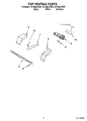 TOP VENTING PARTS, OPTIONAL PARTS (NOT INCLUDED) Diagram and Parts List for YGY396LXPB03  Whirlpool Range
