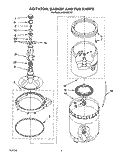 AGITATOR, BASKET AND TUB Diagram and Parts List for LA6150XTG1  Whirlpool Washer