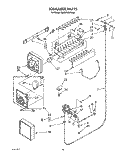 ICEMAKER, LIT/OPTIONAL Diagram and Parts List for 3ED22RQXXW00  Whirlpool Refrigerator