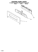 CONTROL PANEL PARTS Diagram and Parts List for KEBC276KWH04  KitchenAid Wall Oven