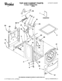 TOP AND CABINET PARTS Diagram and Parts List for YWFW9151YW00  Whirlpool Washer