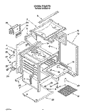 OVEN Diagram and Parts List for SF302BEYQ1  Whirlpool Range