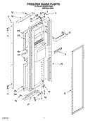 FREEZER DOOR Diagram and Parts List for GD22SFXHS05  Whirlpool Refrigerator