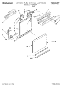 FRAME AND CONSOLE Diagram and Parts List for 7TUD4000EB1  Whirlpool Dishwasher