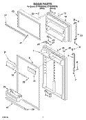 DOOR Diagram and Parts List for ET1RHMXKQ02  Whirlpool Refrigerator
