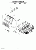 LOWER RACK PARTS, OPTIONAL PARTS (NOT INCLUDED) Diagram and Parts List for GU3600XTVQ0  Whirlpool Dishwasher