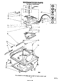 MACHINE BASE Diagram and Parts List for LA5590XPW1  Whirlpool Washer
