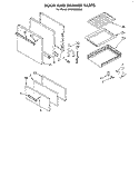 DOOR AND DRAWER Diagram and Parts List for SF0100SKW0  Whirlpool Range