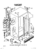 CABINET Diagram and Parts List for RS20CKXXW00  Roper Refrigerator