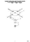 LOWER WASHARM AND STRAINER PARTS Diagram and Parts List for KUDS01DLWH7  KitchenAid Dishwasher