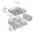 RACK Diagram and Parts List for 8587L00  Roper Dishwasher