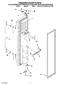 FREEZER DOOR PARTS Diagram and Parts List for ED5FHAXSQ03  Whirlpool Refrigerator