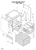 OVEN CHASSIS Diagram and Parts List for KESC307BWH3  KitchenAid Range