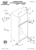 CABINET, LITERATURE Diagram and Parts List for RT14ZKYKQ00  Roper Refrigerator