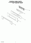 CONTROL PANEL PARTS Diagram and Parts List for RBS277PVQ00  Whirlpool Wall Oven