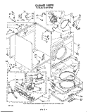 CABINET Diagram and Parts List for LG7011XPW0  Whirlpool Dryer