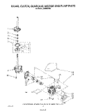 BRAKE, CLUTCH, GEARCASE, MOTOR AND PUMP Diagram and Parts List for LA6800XTF0  Whirlpool Washer