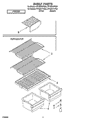 SHELF PARTS, OPTIONAL PARTS Diagram and Parts List for RT16DKXKT02  Roper Refrigerator