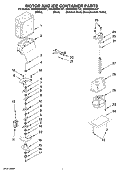 MOTOR AND ICE CONTAINER PARTS Diagram and Parts List for MSD2669KEB01  Whirlpool Refrigerator