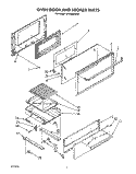 Part Location Diagram of 4320578 Whirlpool Frame, Oven Door