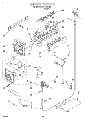 ICEMAKER Diagram and Parts List for 3XARG488GF01  Whirlpool Refrigerator