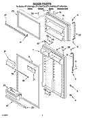 DOOR PARTS Diagram and Parts List for ET1LFKXKQ04  Whirlpool Refrigerator