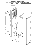 FREEZER DOOR PARTS Diagram and Parts List for GS5NHAXSY00  Whirlpool Refrigerator