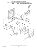 DISPENSER FRONT PARTS Diagram and Parts List for KSCK25FVMS03  KitchenAid Refrigerator