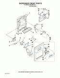 DISPENSER FRONT PARTS Diagram and Parts List for ED2LHEXTD11  Whirlpool Refrigerator