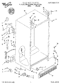 CABINET Diagram and Parts List for 6ED22PKXEN00  Whirlpool Refrigerator