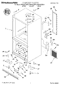 CABINET Diagram and Parts List for KBRS22KGBL4  KitchenAid Refrigerator