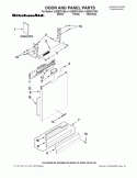DOOR AND PANEL PARTS Diagram and Parts List for KUDE20IXBL0  KitchenAid Dishwasher